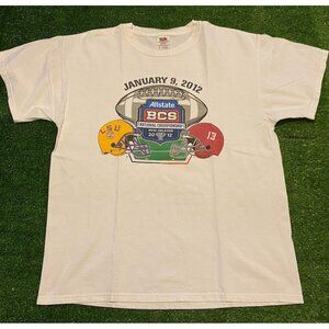 Alabama Crimson Tide shirt mens large white football Y2K National Title 12